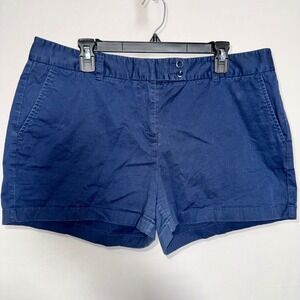 Vineyard Vines Navy Blue Cotton Chino Shorts Womens Size 16 Stretch Preppy Whale